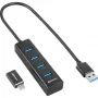 Sharkoon Hub de interfaces USB 3.2 Gen 1 (3.1 Gen 1) Type-C 5000 Mbit/s Negro