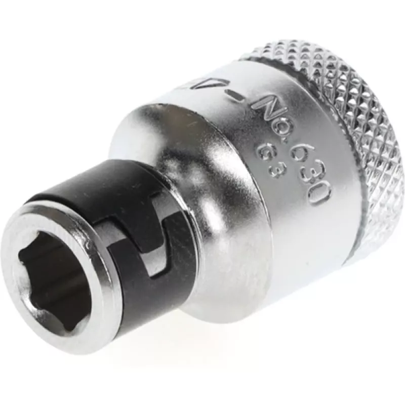 Gedore 1973312 adaptador de puntas, cuadrado de 3/8″ a hexagonal de 1/4″, cromado