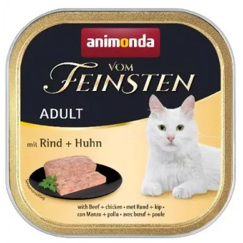Animonda Vom Feinsten Adult comida húmeda para gatos con ternera y pollo 100 g