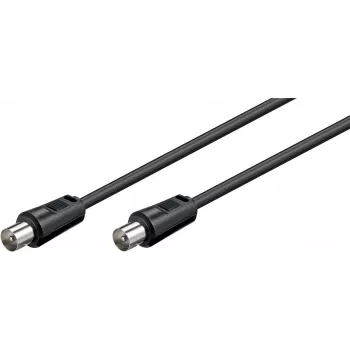 Cable de conexión de antena Goobay de Wentronic, negro, 5 m - conector macho IEC/coaxial conector macho IEC/coaxial (68150)