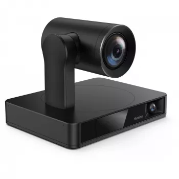 Webcam Yealink UVC86 Negra — 8 MP 4K Ultra HD, 30 fps, interfaz RJ-45, inclinación de 40° a -90°
