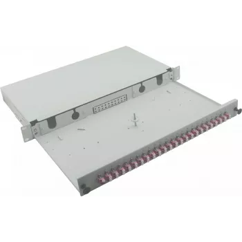 Caja de distribución de fibra óptica helos Breakout Box LWL 24 LC MM 1U montaje en rack