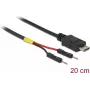 Delock Cable de alimentación USB Micro-B a 2 x conector de pin único, 20 cm