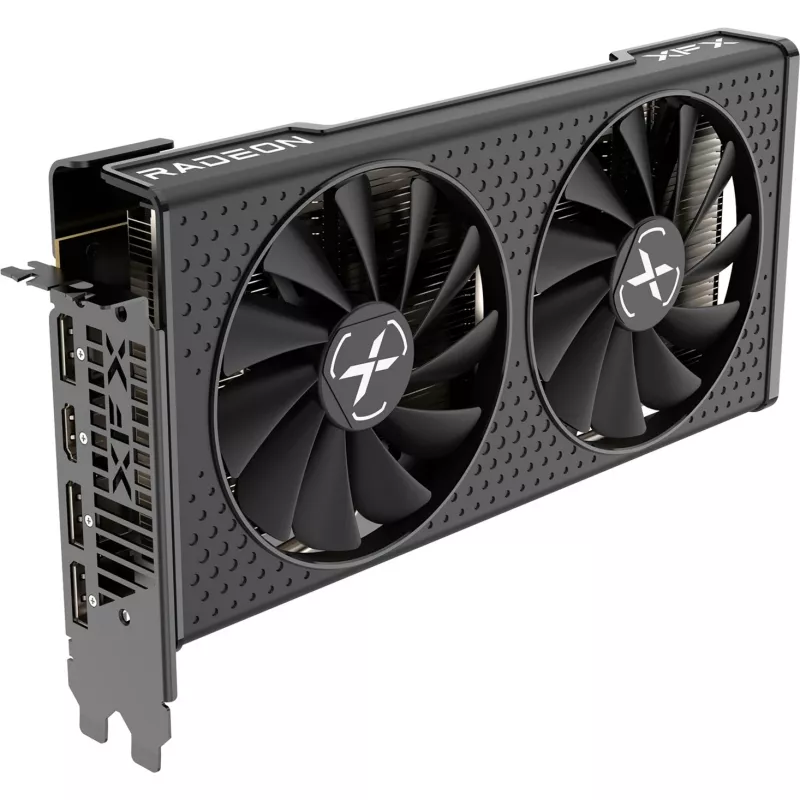 Tarjeta gráfica XFX Radeon RX 7600 — 8 GB GDDR6, PCIe 4.0, 128 bits, 2x DisplayPort 2.1, HDMI 2.1, 2 ventiladores