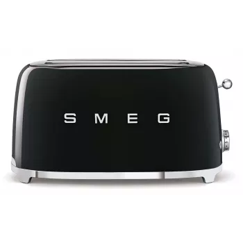 Smeg - Tostadora TSF02 4 rebanadas - negro/lacado/AnxAlxPr 41x20,8x21,5 cm/6 niveles de tostado/1500W