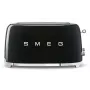 Smeg - Tostadora TSF02 4 rebanadas - negro/lacado/AnxAlxPr 41x20,8x21,5 cm/6 niveles de tostado/1500W