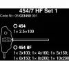 454/7 HF Set 1 Destornilladores de mango en T + soporte, 7 piezas (negro/verde, con función de retención)