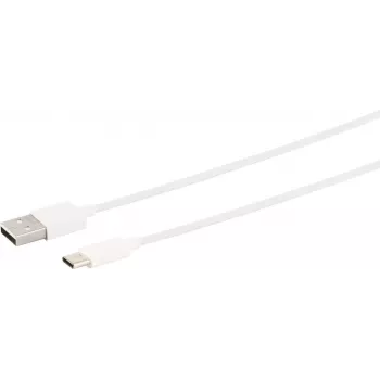 Cable USB S/CONN 14-13041 USB 2.0 1 m USB A USB C blanco