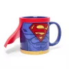 Thumbs Up taza Superman con capa, imagen individual, 0,25 l, azul, rojo, cerámica, silicona, universal, 1 ud.