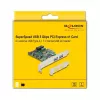 DeLOCK Tarjeta PCI Express x1 a 2 x USB 3.2 Gen 1 Type-A + 1 x conector interno de 19 pines