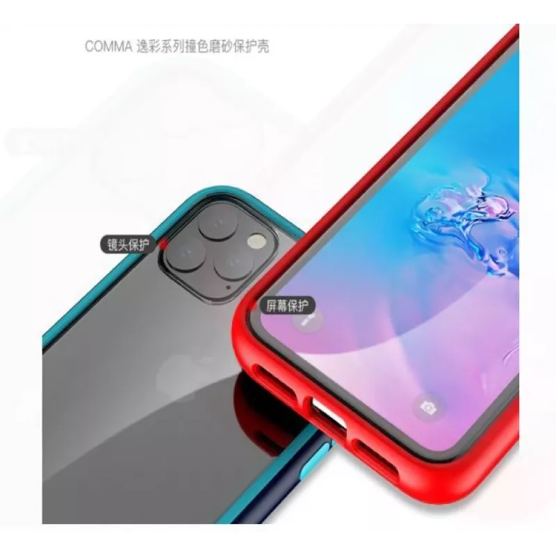Funda protectora antichoque COMMA Joy para iPhone 11 Pro, rojo — funda protectora amortiguadora de impactos
