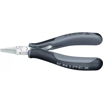 Knipex alicate de electrónica longitud total 115 mm ESD bocas planas anchas pulido brillante forma 1