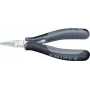 Knipex alicate de electrónica longitud total 115 mm ESD bocas planas anchas pulido brillante forma 1