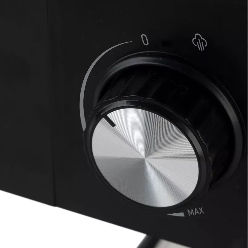 Jata JECA2525 cafetera espresso, 20 bar, 850 W, depósito de agua de 1,8 l, tubo de vapor, negra / acero inoxidable