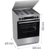 Gorenje GKS6C71XF Cocina independiente con horno Plata
