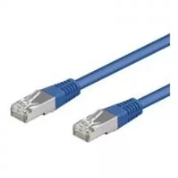 Wentronic Goobay Cable de red CAT 5e, SF/UTP, azul, 0,25 m - mezcla de cobre CCA (95203)