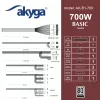 Fuente de alimentación ATX Akyga AK-B1-700 Basic 700 W, PFC pasivo, ventilador de 120 mm, gris