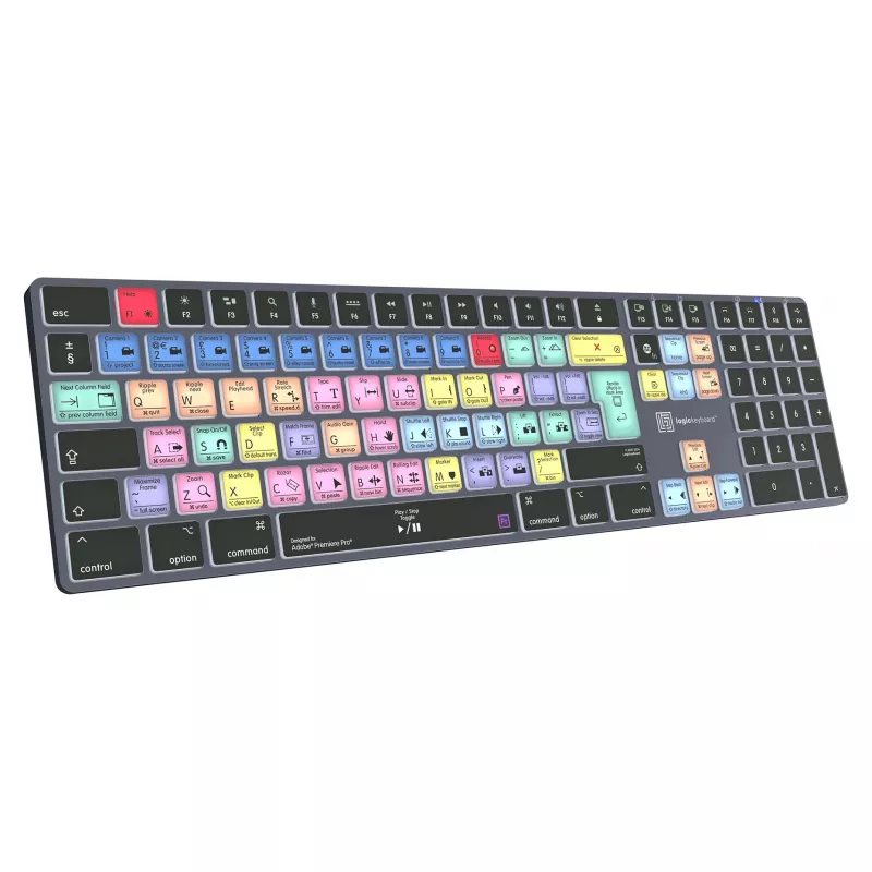 Teclado LogicKeyboard Titan DE Mac para Adobe Premiere Pro CC — distribución alemana