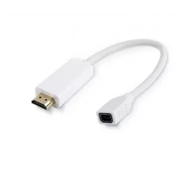 Microconnect HDMMDP Cable adaptador de vídeo 0,1 m HDMI Tipo A (Estándar) Mini DisplayPort Blanco