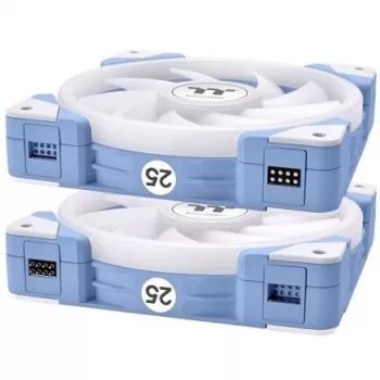 Ventiladores de caja Thermaltake SWAFAN EX14 ARGB 140mm pack de 3 - azul hortensia