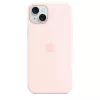 Funda de silicona con MagSafe para iPhone 15 Plus – Rosa claro