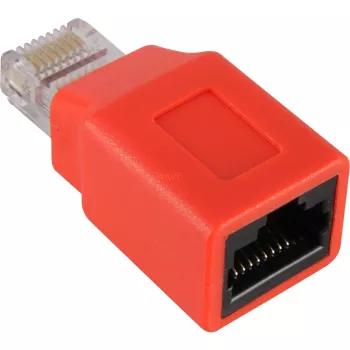 Wentronic Goobay CAT 5e conector macho/hembra RJ45, Crossover - para redes de 100-MHz (68912)