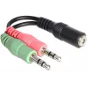 Delock - Adaptador de audio - conector hembra mini jack estéreo a conector macho mini jack estéreo - 12 cm