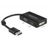 DeLOCK 0,16 m DisplayPort/VGA+HDMI+DVI VGA (D-Sub)+ HDMI + DVI negro