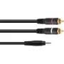 Cable adaptador de audio Omnitronic jack de 3,5 mm a 2×RCA, 6 m, modelo 30225148