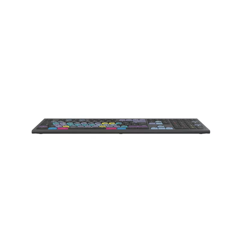Logickeyboard ASTRA 2 teclado DaVinci Resolve para Mac, tamaño completo, USB con cable, mecanismo de tijera, QWERTZ alemán, negro