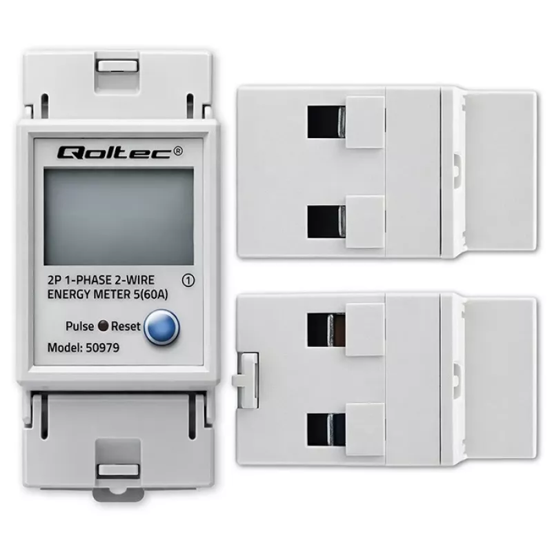 Contador de energía QOLTEC monofásico carril DIN 230V (MPN 50979)
