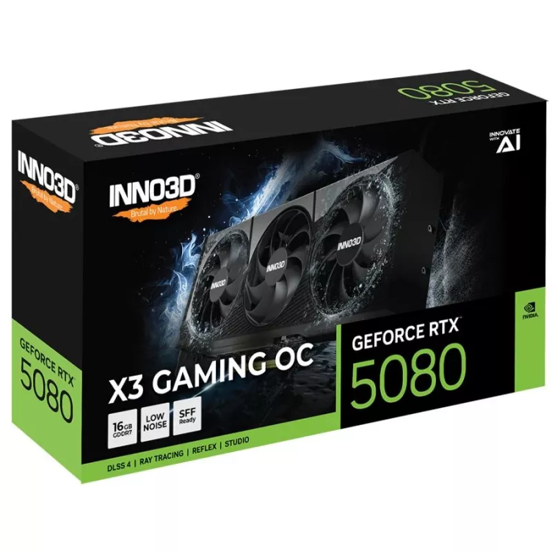 Tarjeta gráfica INNO3D GeForce RTX 5080 X3 Gaming OC 16GB GDDR7