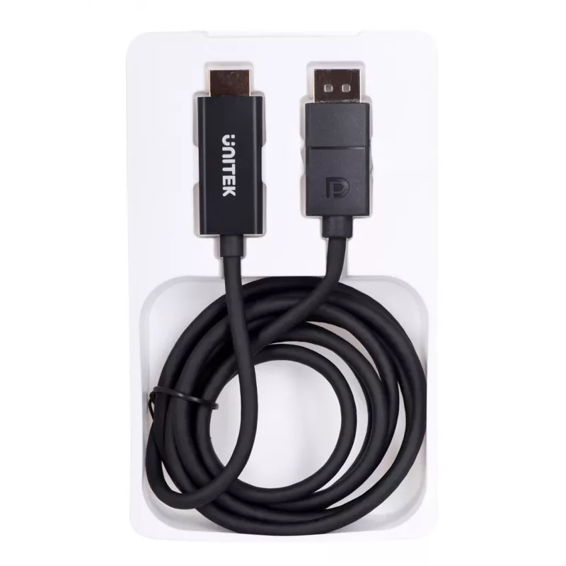 Cable UNITEK DisplayPort 1.2, HDMI, 4K@60 Hz, 1,8 m, V1608A