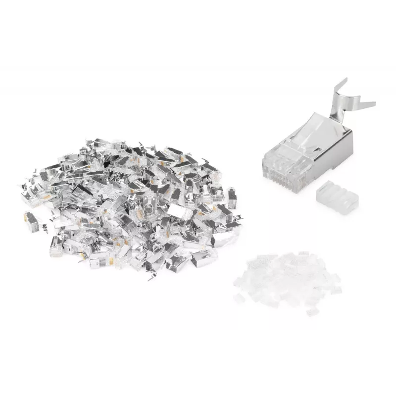 DIGITUS AK-219604-100 Conectores modulares para cable redondo, CAT6A, apantallados, 100 uds.