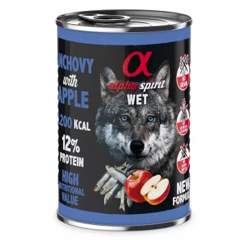 ALPHA SPIRIT WET Anchoas con manzana - Comida húmeda para perros - 400g