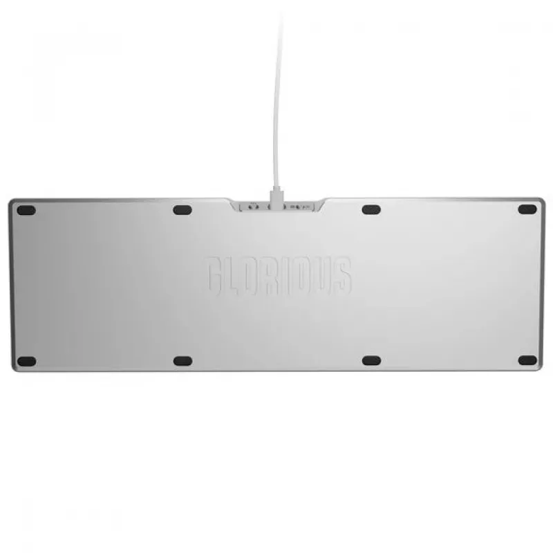Teclado mecánico GLORIOUS GMMK 3 Pro 100% Pre-Built distribución ANSI US, interruptores Fox, Plata