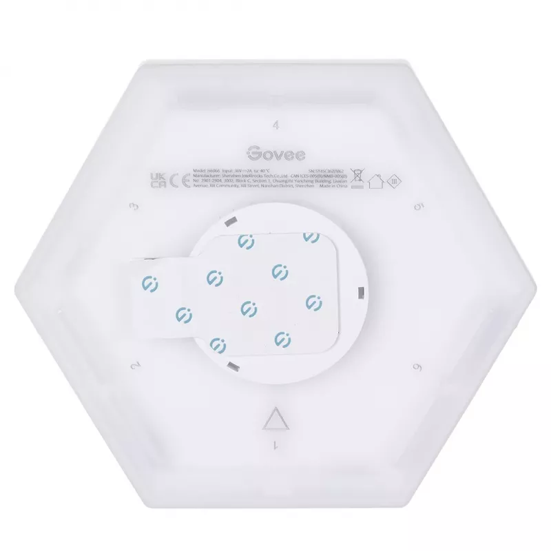 Panel LED inteligente Govee B6066 Hexa Pro RGBIC Bluetooth Wi‑Fi 10 uds.
