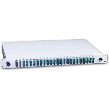 Lightwin caja de empalme de fibra óptica, 48 fibras, 24x DSC multimodo, 50/125µm OM3 cajas de empalme con pigtail (SPBOX 48G50 OM3 DSC)