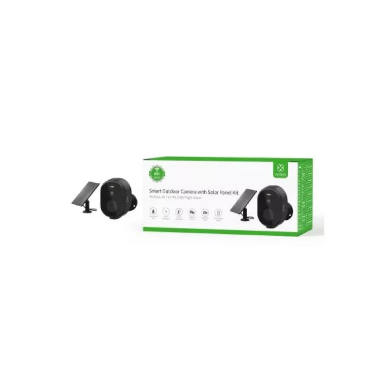 Woox Cámara inteligente Wi-Fi para exteriores con batería solar, 4MP 2K, batería recargable 5200mAh, TUYA, WOOX