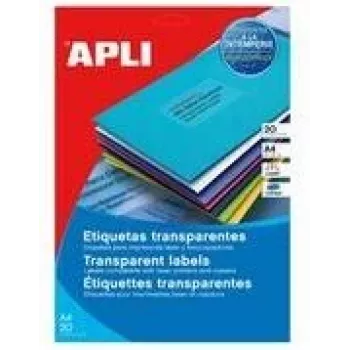 Etiquetas transparentes resistentes a la intemperie agipa 119027 63,5 x 38,1 mm (rollo)