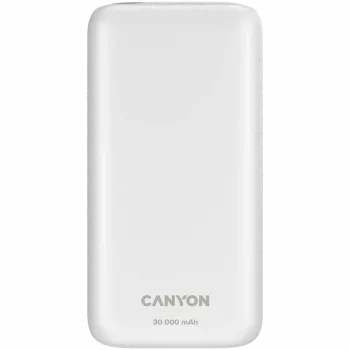 CANYON Batería externa PB-301 LED 30000 mAh PD 20W QC 3.0 Blanca