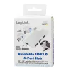 Hub USB 3.0 de 4 puertos, plateado