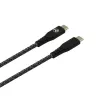 Cable de datos USB Type-C a Type-C Tellur TLL155471, 1 m, 3 A, 60 W PD, trenzado de nailon, negro