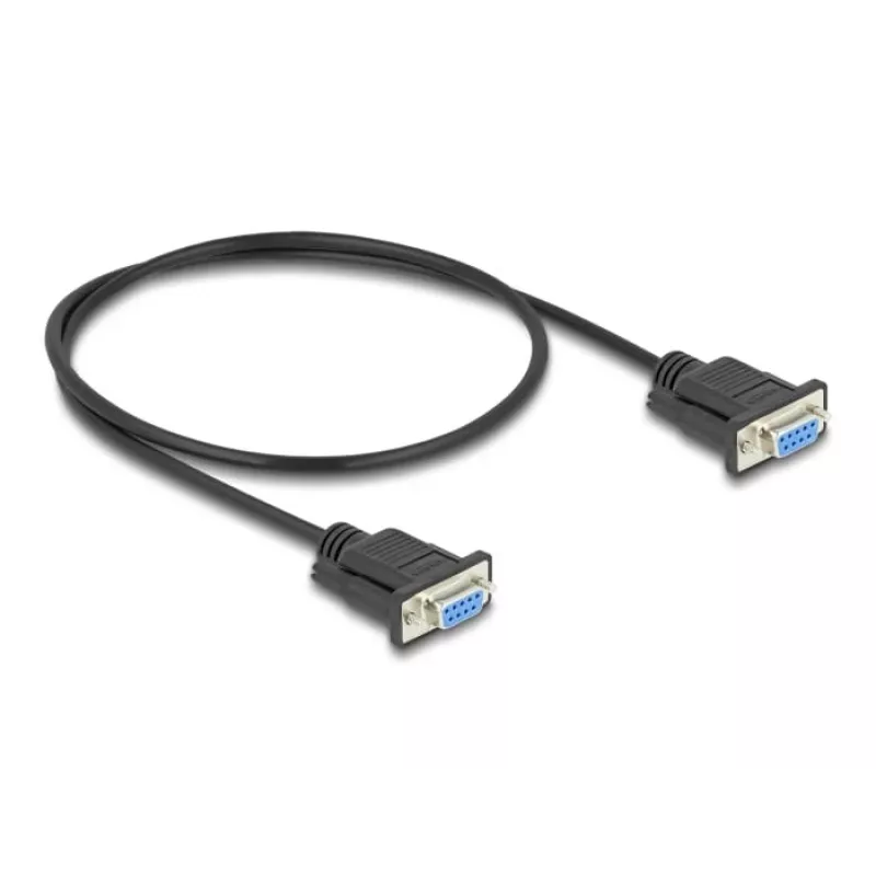 Cable serie DeLOCK 86822 negro 0,5 m DB-9