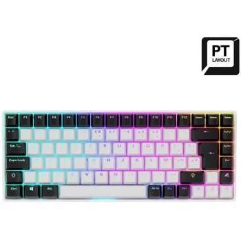 Sharkoon SKILLER SGK50 S3 teclado gaming USB QWERTY portugués blanco