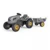 Tractor de pedales para niños Simba-Dickie Stronger XXL con remolque, antracita
