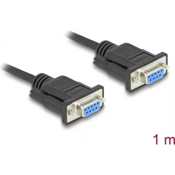 Cable serie DeLOCK 86823 Negro 1 m DB-9