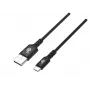 Cable USB-USB C 2 m silicona negro Quick Charge