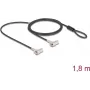 Cable de seguridad Navilock 20935 negro plata 1,8 m