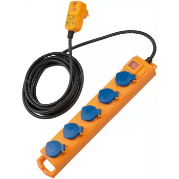 Brennenstuhl 1159900805 Alargador para interior con 5 salidas AC, 5 m, amarillo (1159900805)